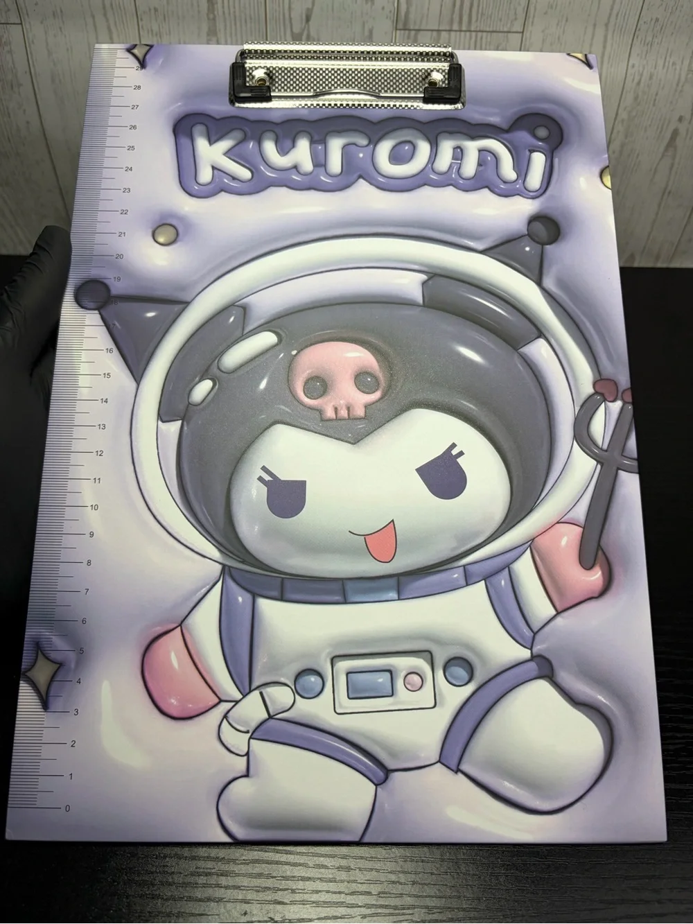Extra Cute 3D Kuromi Clipboard With Printed Ruler On The Side! BTS TEACHERS